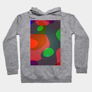 603 Groovy Red Green Grey Abstract Hoodie